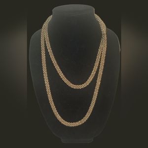 24" gold plated snake rope necklace